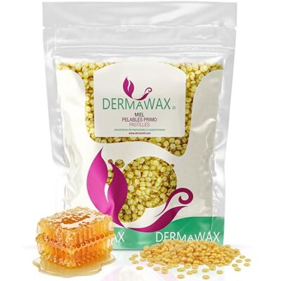 Dermawax Honingwasparels, 2 kg, afscheurbaar, ontharing zonder band Professionele warme was met honing en bijenwas, zonder toegevoegde geur gezicht, lichaam en bikini, zonder strepen Dermawax Honingwasparels, 2 kg, afscheurbaar, ontharing zonder band Professionele warme was met honing en bijenwas, zonder toegevoegde geur gezicht, lichaam en bikini, zonder strepen