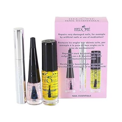Herome 3 in 1 Manicure Nagelverzorging Set (Nail Essentials Set Roze) – Nagelset voor Beschadigde Nagels – Nagelriemolie, Nagelriemcrème en Nagelverharder – Voor Mooie en Gezonde Nagels Herome 3 in 1 Manicure Nagelverzorging Set (Nail Essentials Set Roze) – Nagelset voor Beschadigde Nagels – Nagelriemolie, Nagelriemcrème en Nagelverharder – Voor Mooie en Gezonde Nagels