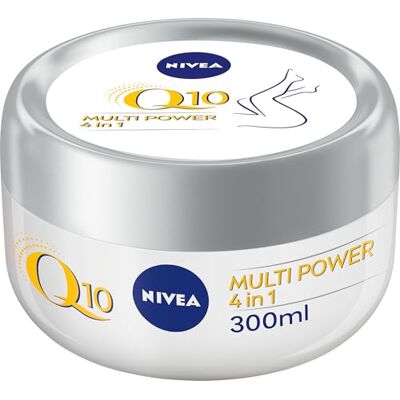 NIVEA Q10 4-in-1 lichaamsbalsem + hermodellering (1 x 300 ml), verstevigende en intensief hydraterende lichaamsverzorging, lichaamscrème met Q10 en soja-extract NIVEA Q10 4-in-1 lichaamsbalsem + hermodellering (1 x 300 ml), verstevigende en intensief hydraterende lichaamsverzorging, lichaamscrème met Q10 en soja-extract