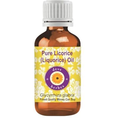 Deve Herbes Zuivere zoethoutolie (Glycyrrhiza glabra) met glazen druppelaar, natuurlijke therapeutische kwaliteit, 30 ml Deve Herbes Zuivere zoethoutolie (Glycyrrhiza glabra) met glazen druppelaar, natuurlijke therapeutische kwaliteit, 30 ml