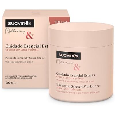 Suavinex Mothering Essentiële verzorging Estrã As Crème, 400 ml Voorkomt striae, elastische kracht, geschikt voor de gevoelige huid, eenvoudige absorptie, 95% ingrediënten van oorsprong Suavinex Mothering Essentiële verzorging Estrã As Crème, 400 ml Voorkomt striae, elastische kracht, geschikt voor de gevoelige huid, eenvoudige absorptie, 95% ingrediënten van oorsprong