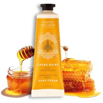 Panier des Sens Handcrème voor droge huid honing – mini hydraterende handcrème – sheaboter en amandelolie – handverzorging gemaakt in Frankrijk – 97% natuurlijke ingrediënten – 30 ml Panier des Sens Handcrème voor droge huid honing – mini hydraterende handcrème – sheaboter en amandelolie – handverzorging gemaakt in Frankrijk – 97% natuurlijke ingrediënten – 30 ml