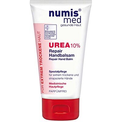 Numis Med Herstellende handcrème 10% ureum – crème voor zeer droge en beschadigde handen – veganistische handverzorging zonder siliconen, parabenen en minerale oliën (2 x 75 ml) Numis Med Herstellende handcrème 10% ureum – crème voor zeer droge en beschadigde handen – veganistische handverzorging zonder siliconen, parabenen en minerale oliën (2 x 75 ml)