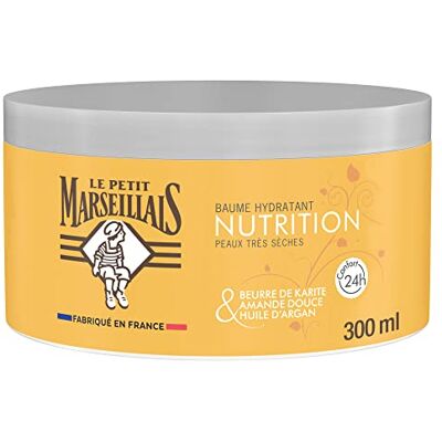 Le Petit Marseillais Hydraterende voedingsbalsem (300 ml potje) Lichaamsbalsem voor zeer droge huid 24 uur comfort Lichaamsverzorging met sheaboter, zoete amandel en arganolie Le Petit Marseillais Hydraterende voedingsbalsem (300 ml potje) Lichaamsbalsem voor zeer droge huid 24 uur comfort Lichaamsverzorging met sheaboter, zoete amandel en arganolie