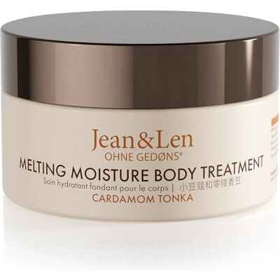 Jean & Len Melting Moisture Body Treatment Cardamom & Tonka voor een geurend verzorgingsresultaat voor de normale huid, hoogwaardige pot, voedende lichaamsboter, zonder parabenen en siliconen, Jean & Len Melting Moisture Body Treatment Cardamom & Tonka voor een geurend verzorgingsresultaat voor de normale huid, hoogwaardige pot, voedende lichaamsboter, zonder parabenen en siliconen,