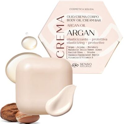 Sensonaturale Senso Naturale Solide lichaamsolie, hydraterende lichaamscrème met argan- en jojobaolie, sheaboter en vitamine E, 100% natuurlijk en veganistisch Sensonaturale Senso Naturale Solide lichaamsolie, hydraterende lichaamscrème met argan- en jojobaolie, sheaboter en vitamine E, 100% natuurlijk en veganistisch