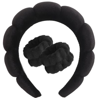 DRESHOW Gezichtswassen Spa Hoofdband Set Zachte badstof Manchetten Voor Make-up en Huidverzorging Antislip Hoofdband voor Vrouwen Eén maat DRESHOW Gezichtswassen Spa Hoofdband Set Zachte badstof Manchetten Voor Make-up en Huidverzorging Antislip Hoofdband voor Vrouwen Eén maat