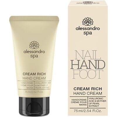 alessandro Spa Cream Rich Anti-aging Crème voor droge en beschadigde handen, 75 ml alessandro Spa Cream Rich Anti-aging Crème voor droge en beschadigde handen, 75 ml