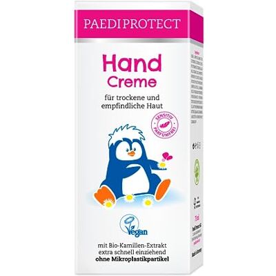 PaediProtect Handcrème 75 ml met biologisch kamille-extract, zeer droge, gebarsten handcrème, snel absorberende handcrème, veganistisch, eczema handcrème. Zonder parfum PaediProtect Handcrème 75 ml met biologisch kamille-extract, zeer droge, gebarsten handcrème, snel absorberende handcrème, veganistisch, eczema handcrème. Zonder parfum