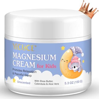 RoongDuuDll Magnesiumcrème voor kinderen, magnesiumlotion voor slaap, magnesiumoliebalsem met sheaboter, aloë vera, calendula, babycrème voor voeten, maag, armen, benen voor de RoongDuuDll Magnesiumcrème voor kinderen, magnesiumlotion voor slaap, magnesiumoliebalsem met sheaboter, aloë vera, calendula, babycrème voor voeten, maag, armen, benen voor de