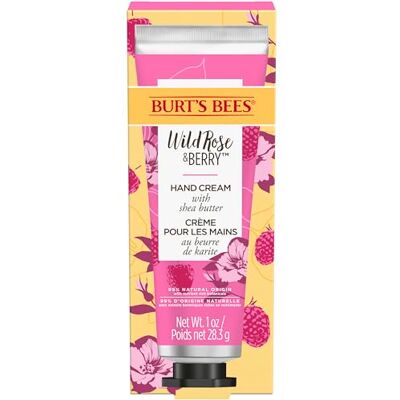Burt's Bees Zeer droge handcrème, wilde rozen en bessen, hydraterende handverzorging met voedende sheaboter, 28,3 g Burt's Bees Zeer droge handcrème, wilde rozen en bessen, hydraterende handverzorging met voedende sheaboter, 28,3 g