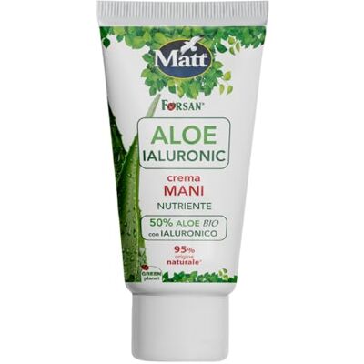 Matt La Tradition Erboristica Forsan Mani Aloë Ialuronic, hydraterende Mani-crème, met aloë vera biologisch en hyaluronzuur van natuurlijke oorsprong, 75 ml Matt La Tradition Erboristica Forsan Mani Aloë Ialuronic, hydraterende Mani-crème, met aloë vera biologisch en hyaluronzuur van natuurlijke oorsprong, 75 ml