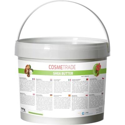 WORKDERM 100% zuivere en natuurlijke sheaboter Ongeraffineerd 5 kg Grade A Met koudpers-extractiecertificaat WORKDERM 100% zuivere en natuurlijke sheaboter Ongeraffineerd 5 kg Grade A Met koudpers-extractiecertificaat