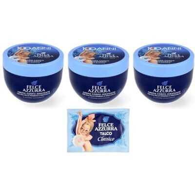 Felce Azzurra PAGLIERI vochtinbrengende lichaamscrème, vochtinbrengende lichaamscrème, 250 ml + 1 zakje talkpoeder, 100 g, 3 stuks Felce Azzurra PAGLIERI vochtinbrengende lichaamscrème, vochtinbrengende lichaamscrème, 250 ml + 1 zakje talkpoeder, 100 g, 3 stuks