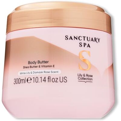SANCTUARY Spa Lily and Rose Body Boter met sheaboter, veganistisch, dierproefvrij, 300 ml SANCTUARY Spa Lily and Rose Body Boter met sheaboter, veganistisch, dierproefvrij, 300 ml