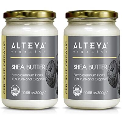 Alteya Organic Sheaboter, 300 g x 2 geraffineerde sheaboter, natuurlijk, zuiver, 100% organisch USDA gecertificeerd (Butyrospermum Parkii) Alteya Organic Sheaboter, 300 g x 2 geraffineerde sheaboter, natuurlijk, zuiver, 100% organisch USDA gecertificeerd (Butyrospermum Parkii)