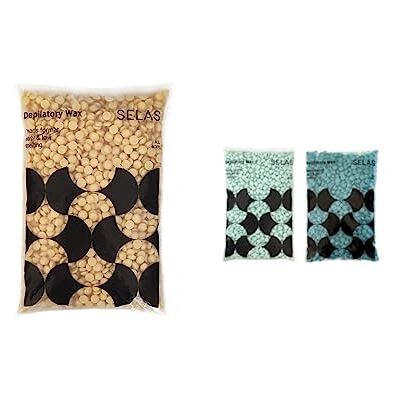 SELAS Gold-wasparels, 400 g, warme waxparels voor ontharing, ontharingswas en wasparels voor gezicht, lichaam en gevoelige huid, compatibel met apparaten SELAS Gold-wasparels, 400 g, warme waxparels voor ontharing, ontharingswas en wasparels voor gezicht, lichaam en gevoelige huid, compatibel met apparaten