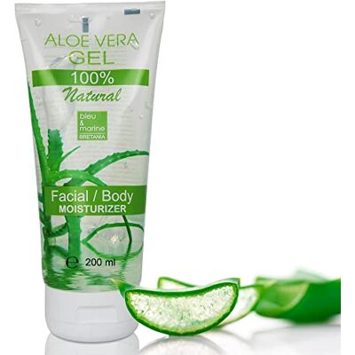 bleu & marine Bretania Pure biologische aloë vera gel 200 ml hydraterend en herstellend lichaam haar- en huidverzorging anti-aging gezichtsserum ultrasone gel en kleimasker, 200 ml bleu & marine Bretania Pure biologische aloë vera gel 200 ml hydraterend en herstellend lichaam haar- en huidverzorging anti-aging gezichtsserum ultrasone gel en kleimasker, 200 ml