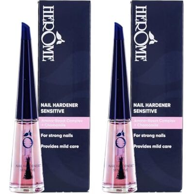 Herome 2 stuks gevoelige verharder – met keratine – garandeert langere en sterke nagels binnen 30 dagen (Nail Hardener Sensitive) – zonder formaldehyde – 2 x 10 ml Herome 2 stuks gevoelige verharder – met keratine – garandeert langere en sterke nagels binnen 30 dagen (Nail Hardener Sensitive) – zonder formaldehyde – 2 x 10 ml