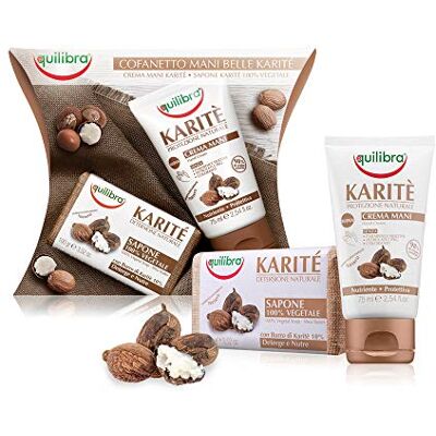Equilibra Lichaam, handset, handcrème, voedzame en beschermende shea, 100% zachte shea, geschenkdoos Equilibra Lichaam, handset, handcrème, voedzame en beschermende shea, 100% zachte shea, geschenkdoos