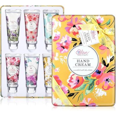 BODY & EARTH Ritual Handcrèmeset, 6 stuks, vochtinbrengende handcrème, verrijkt met sheaboter en glycerine, cadeau-idee voor vrouwen, 6 x 30 ml handlotion voor reizen BODY & EARTH Ritual Handcrèmeset, 6 stuks, vochtinbrengende handcrème, verrijkt met sheaboter en glycerine, cadeau-idee voor vrouwen, 6 x 30 ml handlotion voor reizen