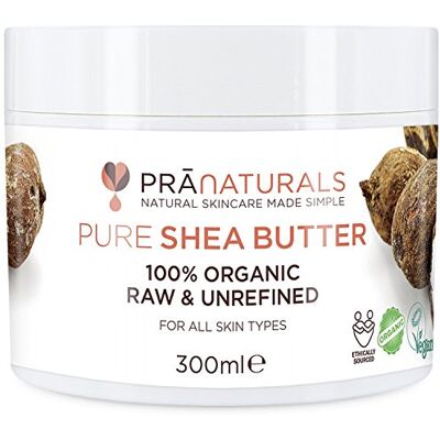 PraNaturals Biologische sheaboter, 300 ml, 100% ruw Vochtinbrengend en UV-bescherming voor alle huidtypes, hydrateert en herstelt het haar, rijk aan vitamines PraNaturals Biologische sheaboter, 300 ml, 100% ruw Vochtinbrengend en UV-bescherming voor alle huidtypes, hydrateert en herstelt het haar, rijk aan vitamines