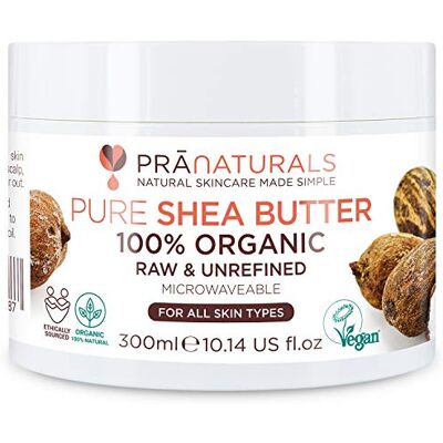PraNaturals 100% biologische sheaboter, 300 ml, puur, ongeraffineerd, klasse A, volledig natuurlijk Afrikaans ivoor, gladde lippenbalsem en sheaboter, vochtinbrengende crème voor alle soorten PraNaturals 100% biologische sheaboter, 300 ml, puur, ongeraffineerd, klasse A, volledig natuurlijk Afrikaans ivoor, gladde lippenbalsem en sheaboter, vochtinbrengende crème voor alle soorten