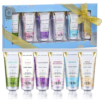 spa luxetique Handcrème cadeauset – luxe spa handcrème-set geschenken voor vrouwen handverzorging cadeausets voor moederdag geschenken hydraterende handcrème voor droge handen met vitamine E 6 x 30 ml handcrème set spa luxetique Handcrème cadeauset – luxe spa handcrème-set geschenken voor vrouwen handverzorging cadeausets voor moederdag geschenken hydraterende handcrème voor droge handen met vitamine E 6 x 30 ml handcrème set