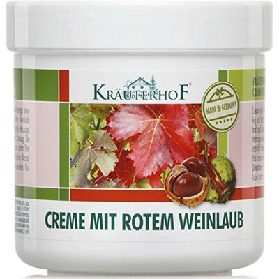 Kräuterhof ® Crème met rode wijnbladeren beenbalsem 250 ml Kräuterhof ® Crème met rode wijnbladeren beenbalsem 250 ml