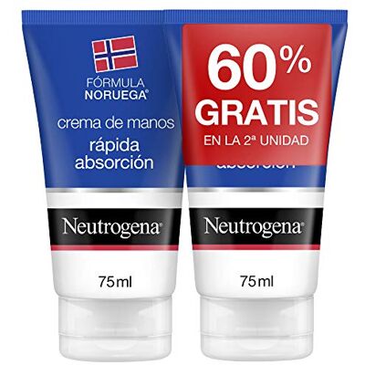 Neutrogena Duplo Handcrème, snel absorberend, 75 ml, 2 stuks Neutrogena Duplo Handcrème, snel absorberend, 75 ml, 2 stuks