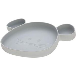 Lässig Siliconen bord voor kinderen met gedeelde zuignap Little Chums Mouse Grijs Lässig Siliconen bord voor kinderen met gedeelde zuignap Little Chums Mouse Grijs