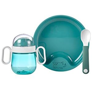 Mepal Mio 3-delige babyserviesset Inclusief lekvrije drinkbeker en trainingsbord en lepel Vaatwasmachinebestendig en BPA-vrij Diep turquoise Mepal Mio 3-delige babyserviesset Inclusief lekvrije drinkbeker en trainingsbord en lepel Vaatwasmachinebestendig en BPA-vrij Diep turquoise