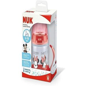 NUK Disney First Choice leerbeker, 6-18 maanden, temperatuurregeling, lekvrije siliconen tuit, anti-koliek ventilatie, BPA-vrij, 150 ml, Minnie Mouse (rood) NUK Disney First Choice leerbeker, 6-18 maanden, temperatuurregeling, lekvrije siliconen tuit, anti-koliek ventilatie, BPA-vrij, 150 ml, Minnie Mouse (rood)