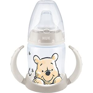 NUK , First Choice Disney Winnie de Poeh leerfles 6-18 maanden met temperatuurregeling, 150 ml, anti-koliekventiel, lekvrije tuit, ergonomische handgrepen BPA-vrij, blauw/beige NUK , First Choice Disney Winnie de Poeh leerfles 6-18 maanden met temperatuurregeling, 150 ml, anti-koliekventiel, lekvrije tuit, ergonomische handgrepen BPA-vrij, blauw/beige