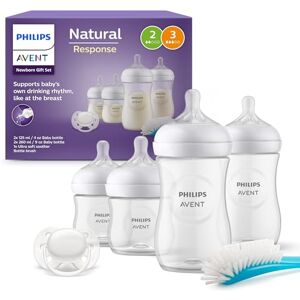 AVENT Philips Babyflessenset voor pasgeborenen – 4 flessen met natuurlijke respons, ultrazachte fopspeen en flessenborstel voor baby's van 0 tot 12 maanden (model SCD838/11) AVENT Philips Babyflessenset voor pasgeborenen – 4 flessen met natuurlijke respons, ultrazachte fopspeen en flessenborstel voor baby's van 0 tot 12 maanden (model SCD838/11)