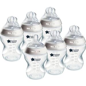 Tommee Tippee Babyflessen, Natural Start anti-koliek fles, 260 ml, fopspeen die de vorm van de borst imiteert voor een natuurlijke grip, 6 stuks Tommee Tippee Babyflessen, Natural Start anti-koliek fles, 260 ml, fopspeen die de vorm van de borst imiteert voor een natuurlijke grip, 6 stuks