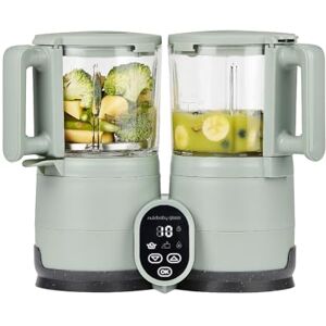 Babymoov Nutribaby Glass Babykoker – glazen kommen – 4-in-1 mixer stoomkoker, grote inhoud 1,9 l, gezond koken van levensmiddelen, celadongroen Babymoov Nutribaby Glass Babykoker – glazen kommen – 4-in-1 mixer stoomkoker, grote inhoud 1,9 l, gezond koken van levensmiddelen, celadongroen