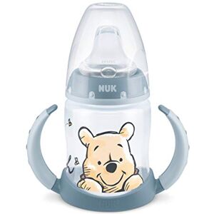 NUK First Choice trainingsfles, 6-18 maanden, 150 ml, temperatuurweergave, anti-koliekventiel, ergonomische handgrepen, BPA-vrij, Disney Winnie de Poeh (blauw) NUK First Choice trainingsfles, 6-18 maanden, 150 ml, temperatuurweergave, anti-koliekventiel, ergonomische handgrepen, BPA-vrij, Disney Winnie de Poeh (blauw)