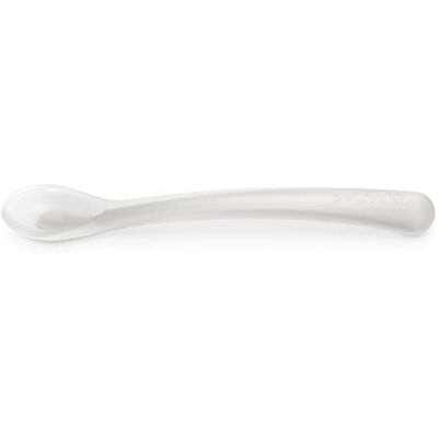 Suavinex , Siliconen lepel voor baby's + 4 maanden, zacht, afgeronde punt, lange en ergonomische handgreep, ideaal voor gevoelig tandvlees, vaatwasmachinebestendig, grijs Suavinex , Siliconen lepel voor baby's + 4 maanden, zacht, afgeronde punt, lange en ergonomische handgreep, ideaal voor gevoelig tandvlees, vaatwasmachinebestendig, grijs