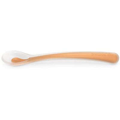 Suavinex , Siliconen lepel voor baby's + 4 maanden, zacht, afgeronde punt, lange en ergonomische handgreep, ideaal voor gevoelig tandvlees, vaatwasmachinebestendig, oranje Suavinex , Siliconen lepel voor baby's + 4 maanden, zacht, afgeronde punt, lange en ergonomische handgreep, ideaal voor gevoelig tandvlees, vaatwasmachinebestendig, oranje