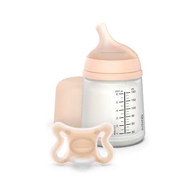 Suavinex Zero Zero Drinklesje voor baby‘s, startset Zero Zero Anti-koliek fles 180 ml met speciale speen voor borstvoeding + Zero Zero fopspeen, geboorte fopspeen maat Mini (-2 tot 2 maanden) met Suavinex Zero Zero Drinklesje voor baby‘s, startset Zero Zero Anti-koliek fles 180 ml met speciale speen voor borstvoeding + Zero Zero fopspeen, geboorte fopspeen maat Mini (-2 tot 2 maanden) met