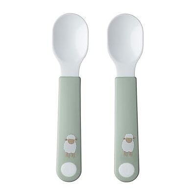 Mepal Mio Baby Lepel Baby Training Lepel Baby Training Lepel Levensmiddelenlepel Vaatwasmachinebestendig en BPA-vrij Set van 2 Little Farm Mepal Mio Baby Lepel Baby Training Lepel Baby Training Lepel Levensmiddelenlepel Vaatwasmachinebestendig en BPA-vrij Set van 2 Little Farm