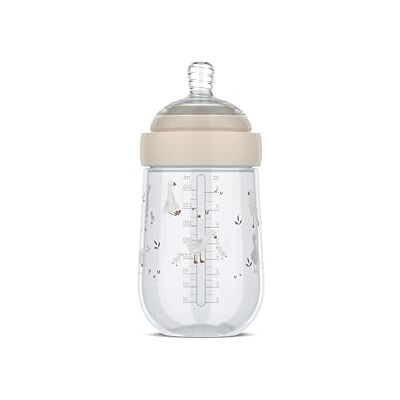 Mepal Mio Little Dutch babyfles Transparante dop voor opslag Anti-koliek Spiraalontwerp voorkomt verstoppingen Siliconen van medische kwaliteit 240 ml Little Goose Mepal Mio Little Dutch babyfles Transparante dop voor opslag Anti-koliek Spiraalontwerp voorkomt verstoppingen Siliconen van medische kwaliteit 240 ml Little Goose