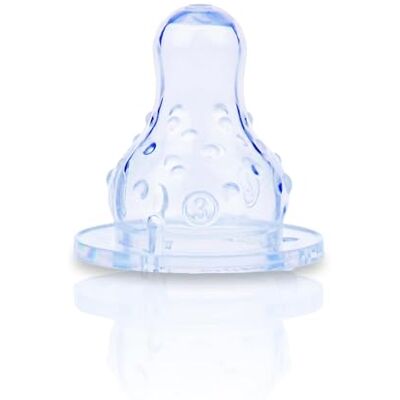 Nuby Nûby set van 2 siliconen fopspenen met variabele stroom voor flessen, standaard hals, 0 maanden Nuby Nûby set van 2 siliconen fopspenen met variabele stroom voor flessen, standaard hals, 0 maanden