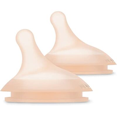 Suavinex Set van 2 Zero anti-koliek flesspenen speciaal voor borstvoeding/A Suavinex Set van 2 Zero anti-koliek flesspenen speciaal voor borstvoeding/A