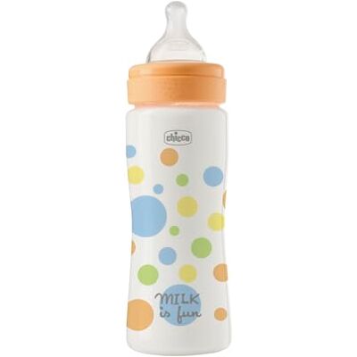 Chicco Perfect Easy Fast Flow fles met Physio speen van zachte siliconen en Soft Sense-afwerking, anti-koliek, vermindert oprispingen en prikkelbaarheid, kunststof fles van 330 ml, 4 m + Chicco Perfect Easy Fast Flow fles met Physio speen van zachte siliconen en Soft Sense-afwerking, anti-koliek, vermindert oprispingen en prikkelbaarheid, kunststof fles van 330 ml, 4 m +
