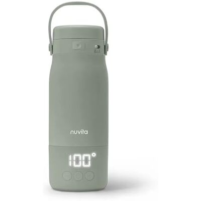 Nuvita 1190 Draagbare melkketel, 500 ml, draadloze flessenwarmer met oplaadbare batterij, 3 selecteerbare temperaturen 37°/55°/100°, houdt tot 12 uur warm, ideaal voor Nuvita 1190 Draagbare melkketel, 500 ml, draadloze flessenwarmer met oplaadbare batterij, 3 selecteerbare temperaturen 37°/55°/100°, houdt tot 12 uur warm, ideaal voor