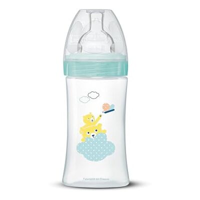 Dodie Sensation+ anti-koliek fles luchtgroen, 270 ml, 0-6 maanden, platte speen, debiet 2 klein Dodie Sensation+ anti-koliek fles luchtgroen, 270 ml, 0-6 maanden, platte speen, debiet 2 klein