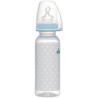 nip PP standaard fles met anatomische siliconen zuiger, 0-6 maanden, maat M, 250 ml, jongens, maat nip PP standaard fles met anatomische siliconen zuiger, 0-6 maanden, maat M, 250 ml, jongens, maat
