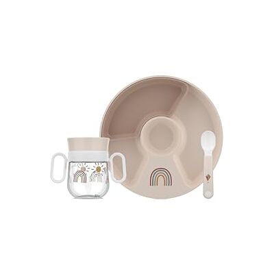 Mepal Mio 3-delige babyserviesset Inclusief lekvrije drinkbeker en trainingsbord en lepel Vaatwasmachinebestendig en BPA-vrij Sunshine & Rainbow Mepal Mio 3-delige babyserviesset Inclusief lekvrije drinkbeker en trainingsbord en lepel Vaatwasmachinebestendig en BPA-vrij Sunshine & Rainbow